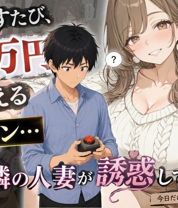 【同人熟専】押すたび1万円消えるボタン…その度に隣の人妻がエロく体を擦りつけて誘惑してくる｜かわいいラボ